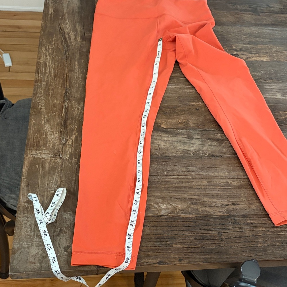 Lululemon Athletica Orange Wunder Train Leggings - Picture 5 of 6